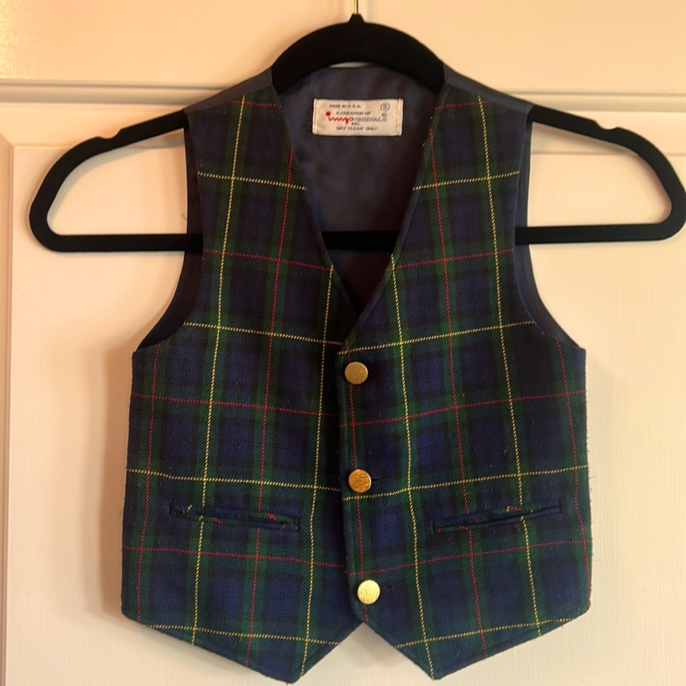 Toddler plaid vest